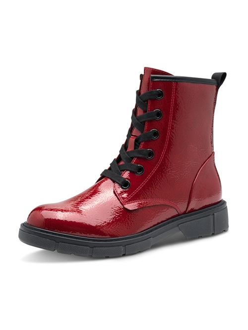 MARCO TOZZI Snørestøvletter  kirsebærsrød / sort