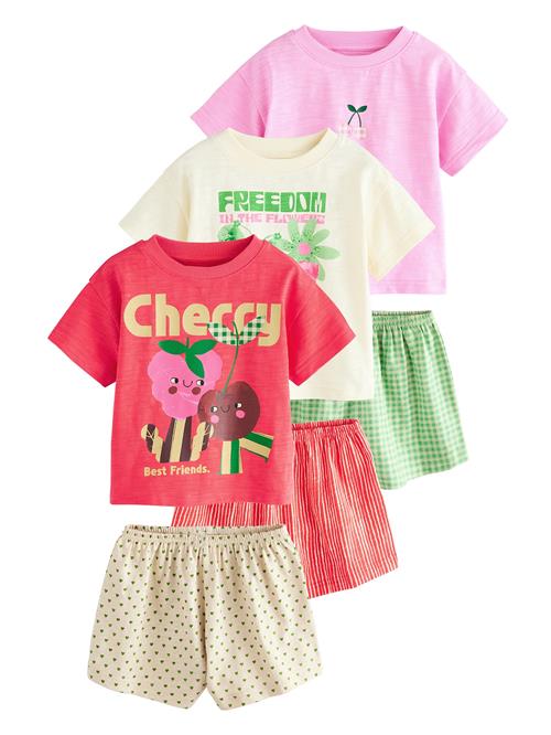 Next Nattøj  lysebeige / lysegrøn / lavendel / rødmeleret