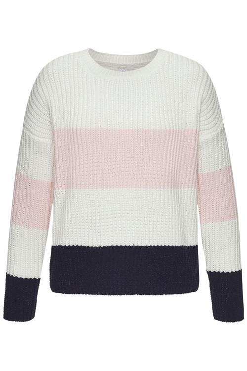 LASCANA Pullover  creme / navy / lyserød