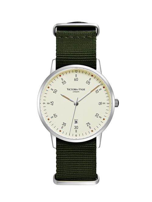 Victoria Hyde Analogt ur 'Orten '  mørkegrøn / sølv