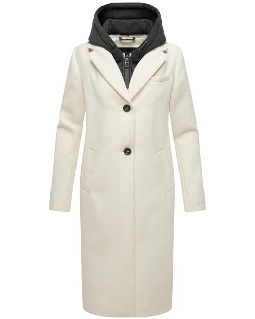 NAVAHOO Overgangsfrakke 'Kekstraum 14'  mørkegrå / naturhvid