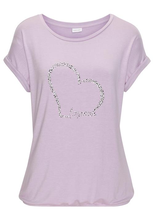 LASCANA Shirts  lilla / sort / hvid