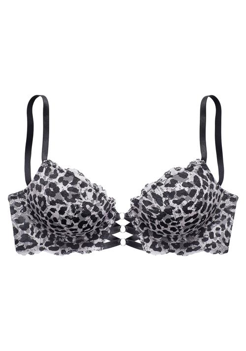 LASCANA BH  grå / sort / hvid