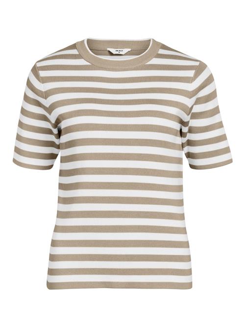 OBJECT Pullover 'Ester'  mørkebeige / hvid