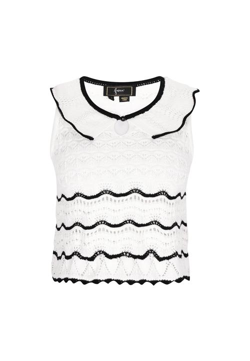 faina Sticktop 'Fashion Look'  sort / offwhite