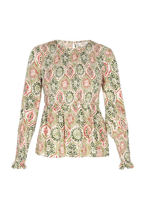 usha FESTIVAL Bluse  khaki / lyserød / hvid