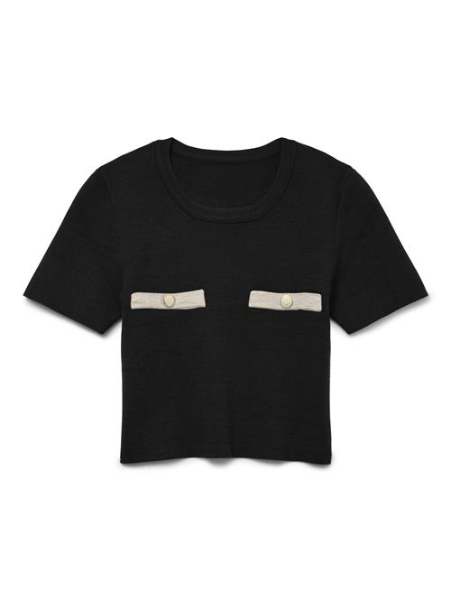 VERO MODA Pullover 'Kristin'  beige / guld / sort