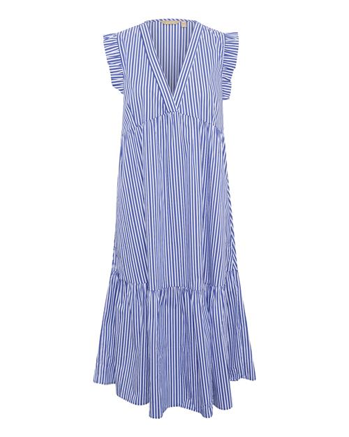 CULTURE Kjole 'Bjørg'  blå / hvid