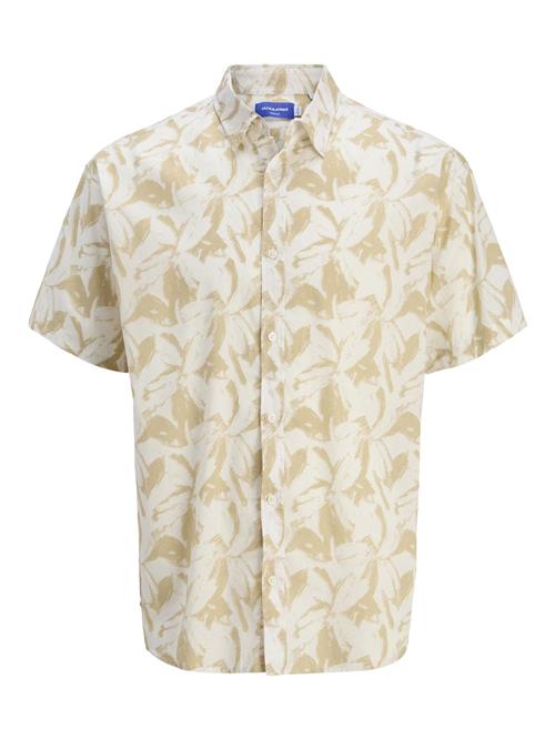 JACK & JONES Skjorte  camel / hvid