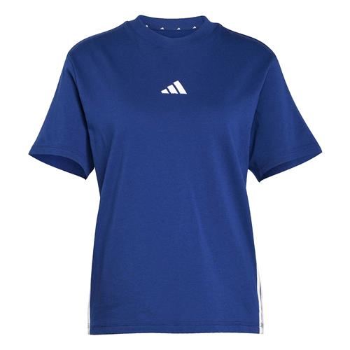 ADIDAS SPORTSWEAR Funktionsbluse 'Essentials 3-Stripes Cotton'  mørkeblå / hvid