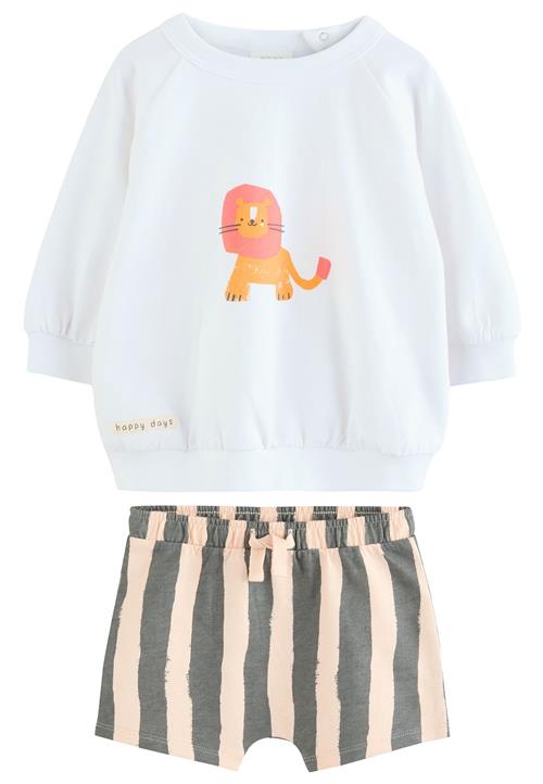 Next Sæt  beige / mørkegrøn / orange / hvid