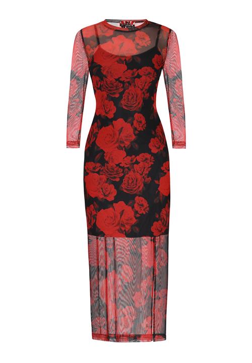 myMo ROCKS Kjole 'Valentine's Day'  rubinrød / sort