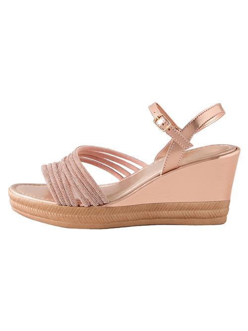 Next Sandaler med rem  rosa guld