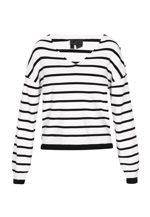 DreiMaster Klassik Pullover 'Classic Look'  sort / hvid