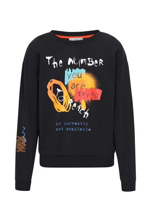 Mo ATHLSR Sweatshirt 'Back To School'  himmelblå / mørkegul / sort / hvid