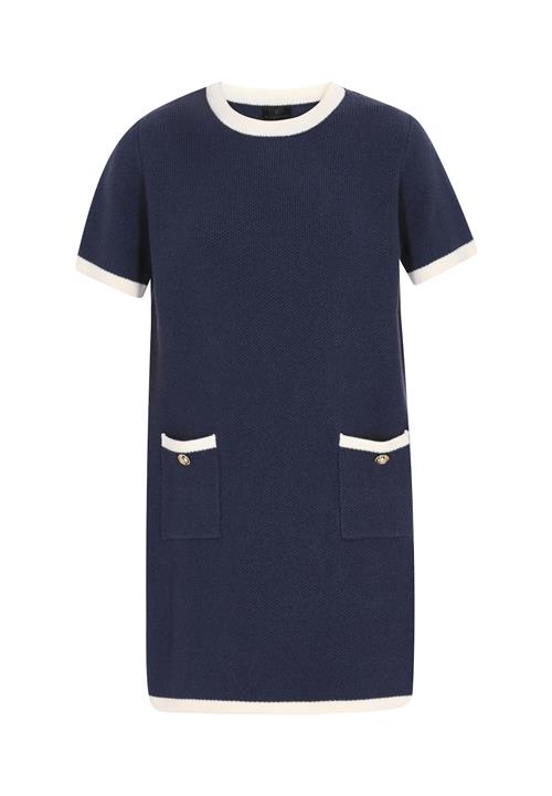 DreiMaster Klassik Strikkjole  navy / hvid