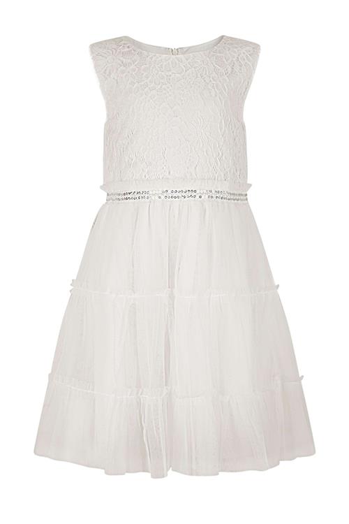 happy girls Kjole  sølvgrå / hvid