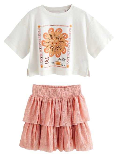 Next Sæt  orange / pudder / hvid