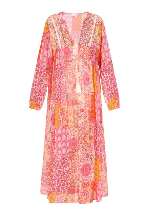 IZIA Kimono 'Boho'  curry / orange / pink / hvid