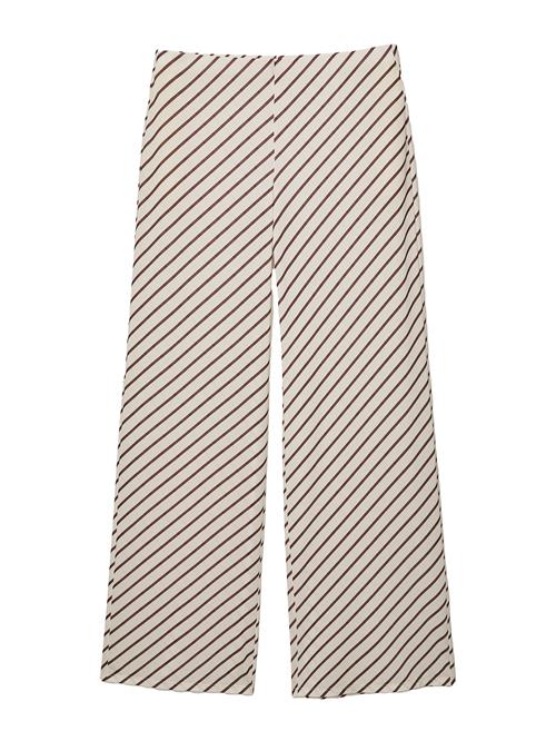 Pull&Bear Bukser  brun / hvid