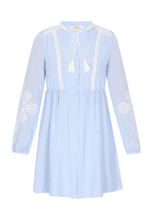 usha FESTIVAL Blusekjole 'Spring Summer'  lyseblå / hvid