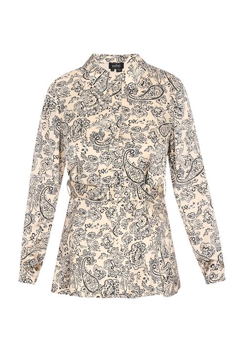 usha BLACK LABEL Bluse 'Fashion Look'  creme / sort
