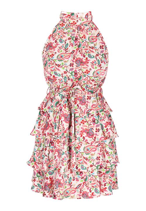 IZIA Kjole  beige / lyseblå / rød