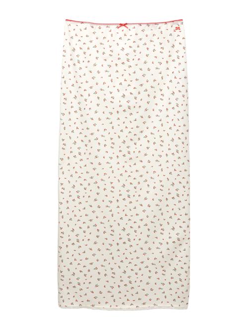 Pull&Bear Nederdel  lysebeige / gran / rød