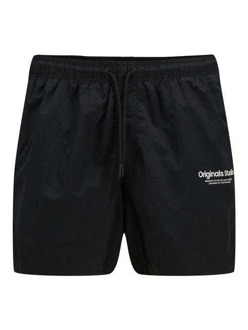 Jack & Jones Plus Badeshorts 'JPSTNaxos Vesterbro'  sort / hvid