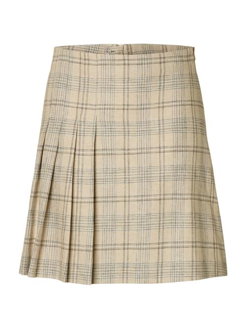 SELECTED Nederdel 'SLFGAJO'  beige / marin / brun