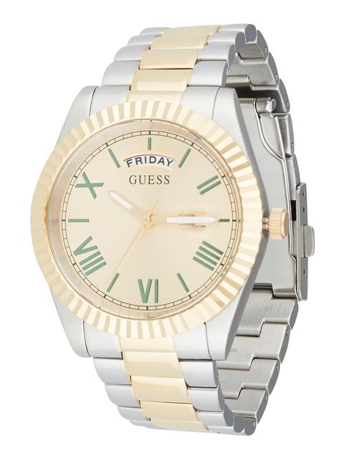 GUESS Analogt ur 'Connoisseur'  guld / siv / sølv