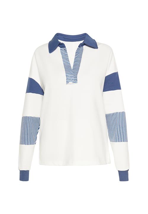 SANIKA Sweatshirt  blå / hvid