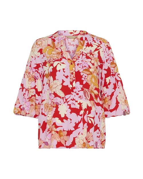 CULTURE Bluse 'CUAudrey Bello'  lysegul / orange / lyserød / rød