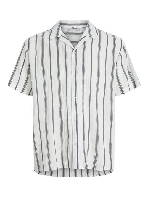 JJ Rebel Skjorte 'JREBMAIMI'  mørkegrå / hvid