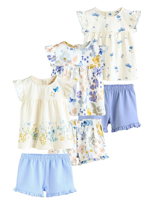 Next Sæt  lysebeige / royalblå / gul / grøn