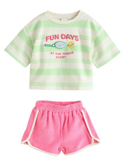 Next Sæt  grøn / pink / offwhite