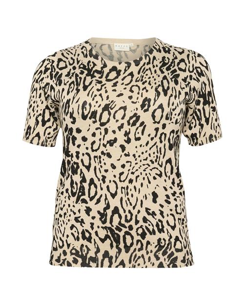 KAFFE CURVE Pullover 'Lizzy'  sand / sort