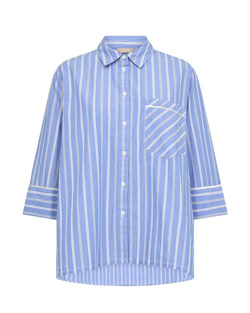 CULTURE Bluse 'CUPetra'  himmelblå / hvid