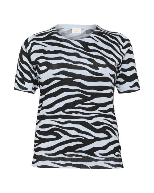 KAFFE CURVE Pullover 'KCLizzy'  lyseblå / sort