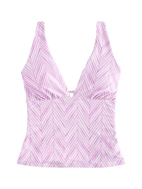 Next Tankini-overdel  lilla / pink / hvid
