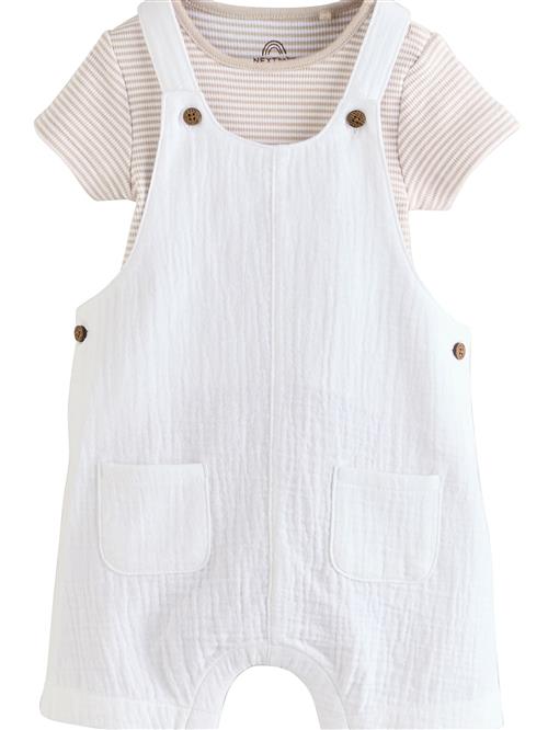 Next Sæt  mørkebeige / hvid