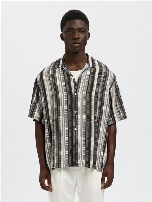 SELECTED Skjorte  ecru / sort / hvid