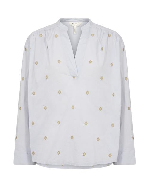 Part Two Bluse 'NatalePW'  pastelblå / guld