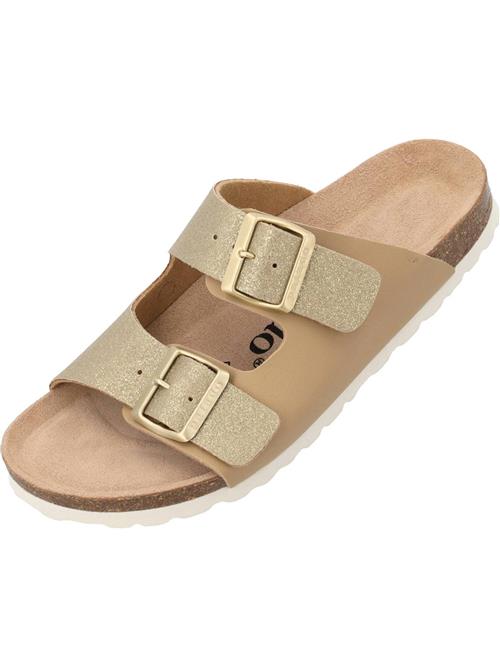 Palado Pantoletter 'Korfu Duo'  mørkebeige / guld