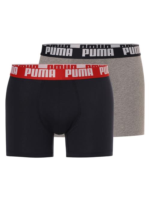 PUMA Boksershorts  grå / blodrød / sort / hvid