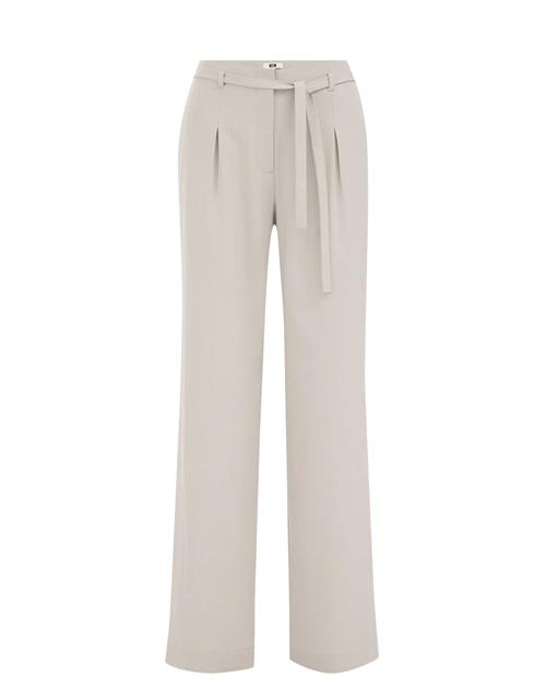 WE Fashion Bukser med lægfolder  creme / ecru