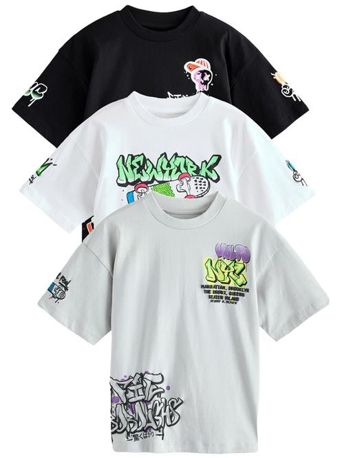 Next Shirts  grå / grøn / sort / hvid