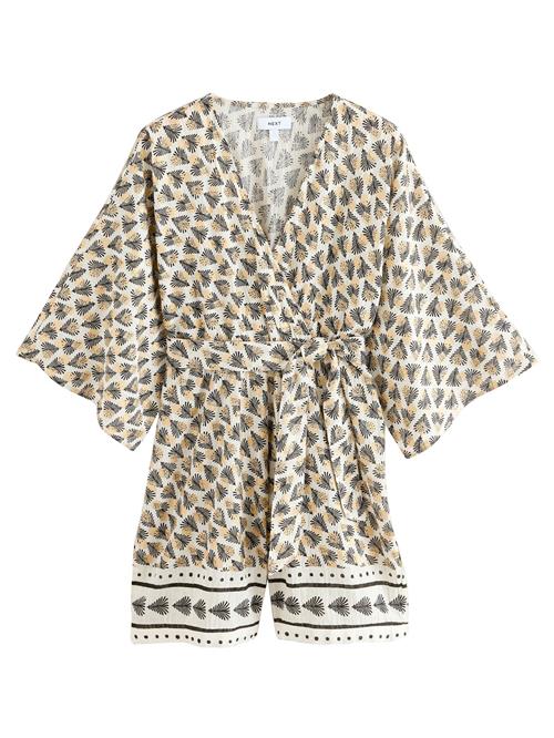 Next Jumpsuit  elfenben / guld / sort / hvid