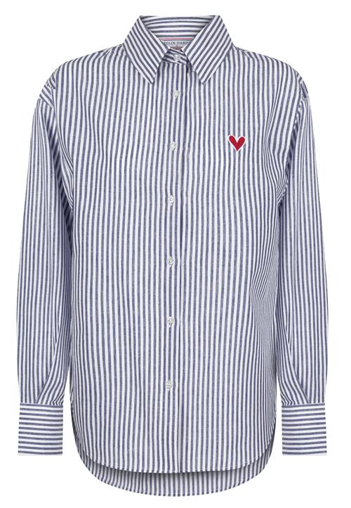 Felix Hardy Bluse  navy / rød / hvid