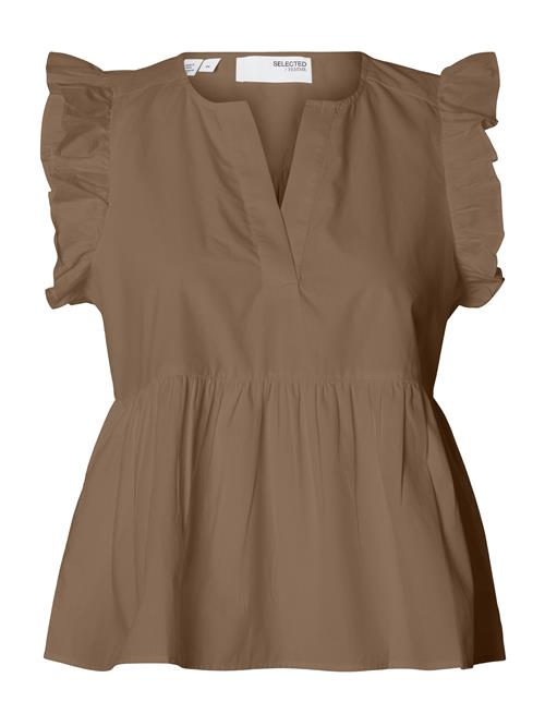 SELECTED Bluse 'SLFBlair-Ida'  brun